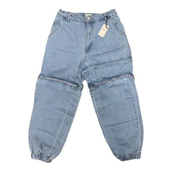 Forever 21 Blue Boyfriend Jeans High-Waisted Relaxed Fit - Picture 2 of 4